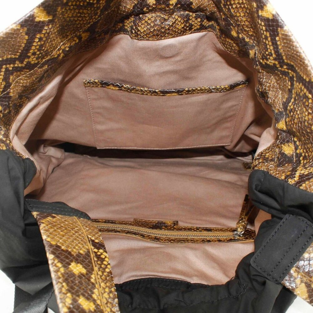 Elizabeth And James 15 X 16 X 3 Brown Reptile Leather Backpack Purse - Picture 4 of 5